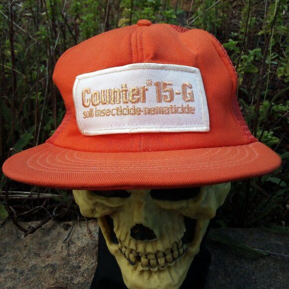 Deadstock Vintage Counter 15-G Patch Snap Trucker Hat Cap - Picture 1 of 6